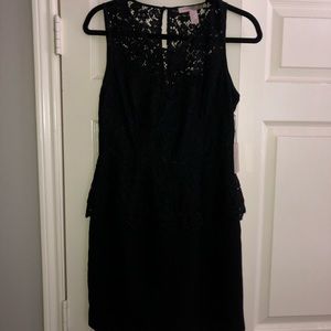 BNWT Forever 21 Small Black Laced Peplum Dress